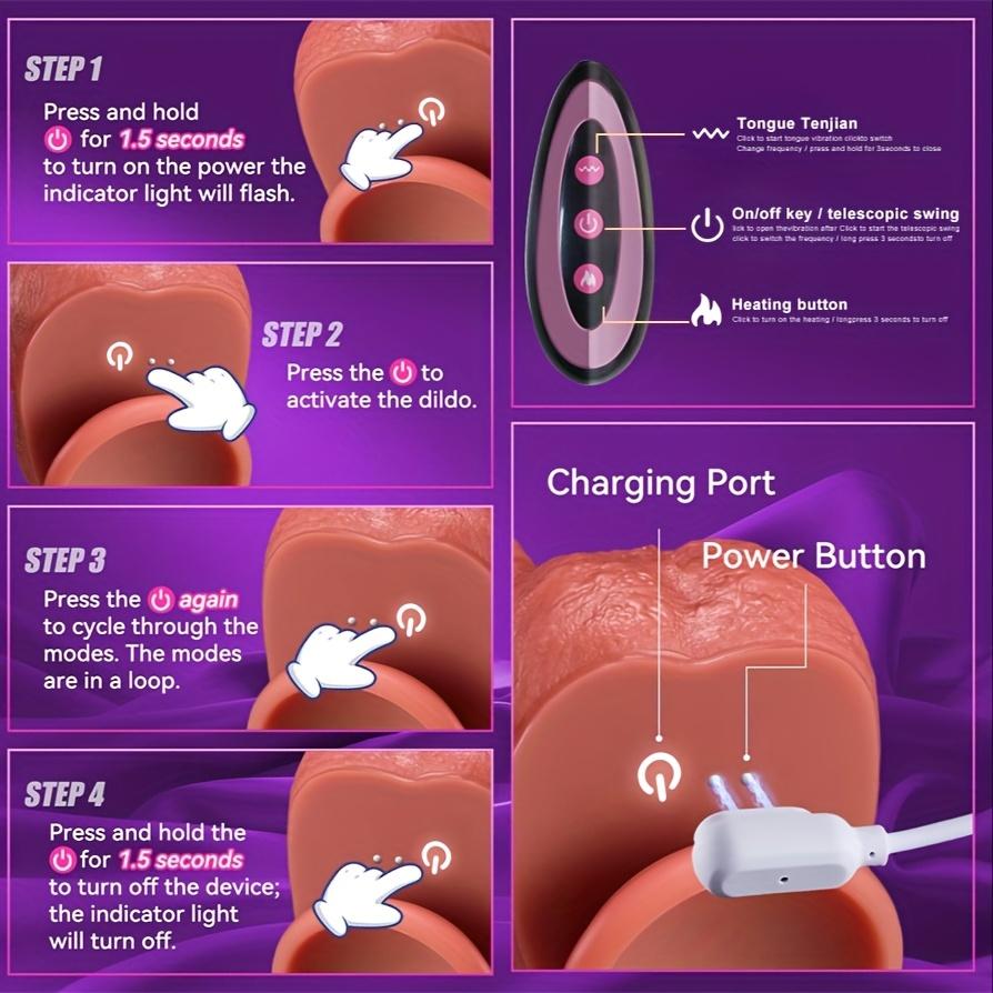 Female Masturbator with 7 Vibration Modes,Heating Function,Flexible Insertable Massager with Suction & Swing Stimulation,Easy-Clean Adult Wellness Toy