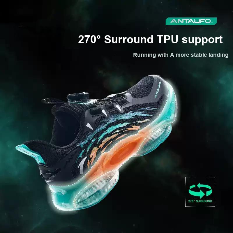 Anta Kids UFO 5.0 Lightweight Soft Bounce Knob Technology Physical Test Non-Slip Shock Absorption Low-Top Running Shoes Kids running shoes A12435588-3