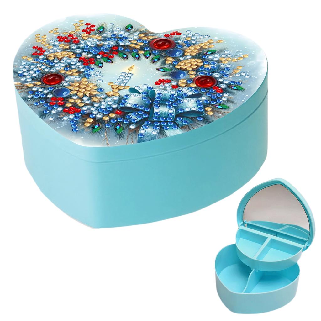 DIY Diamond Painting Rhinestones Decorative Storage Box Partial Drill Crystal Mosaic Storage Container for Desktop Diamond Art