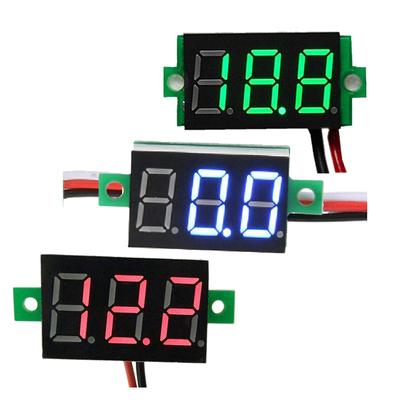 Mini 0,36 Zoll Dc4.5V-30V Digital Rot Grün Blau Led Display Panel Spannung Meter Voltmeter Tester Motorrad Voltmeter