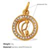 18K Gold Inlaid Stainless Steel Moon Heart Necklace & Bracelet Accessories with Diamonds
