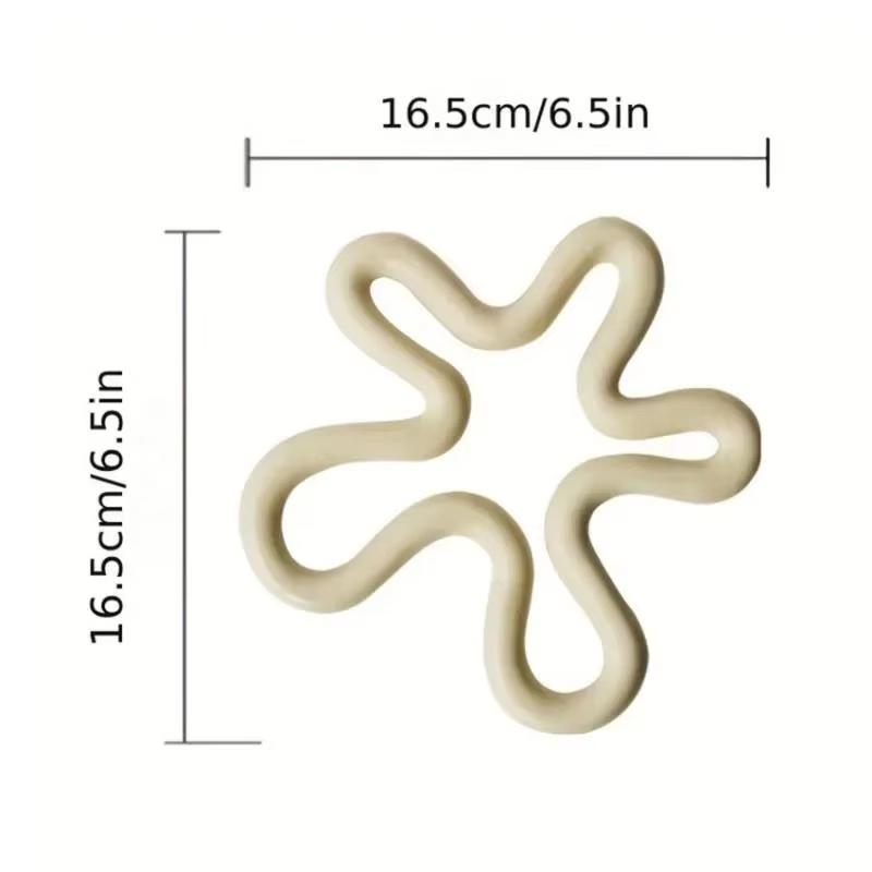 Geometrische Hitzebeständige Silikon-Getränkeuntersetzer, Rutschfeste Topfuntersetzer, Tischsets, Küchenzubehör-Unterlagen