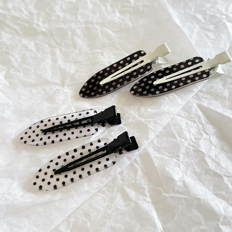 4Pcs Polka Dot Acrylic Hair Clips Minimalist Secure Hold Suitable for Daily Wear Party Outfits Hair Styling Accessories