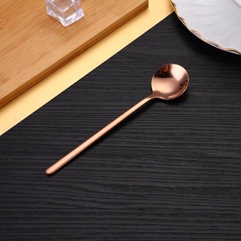 Stainless Steel Coffee Spoons Ice Cream Dessert Spoon Drinking Tea Scoop Kitchen Accessory