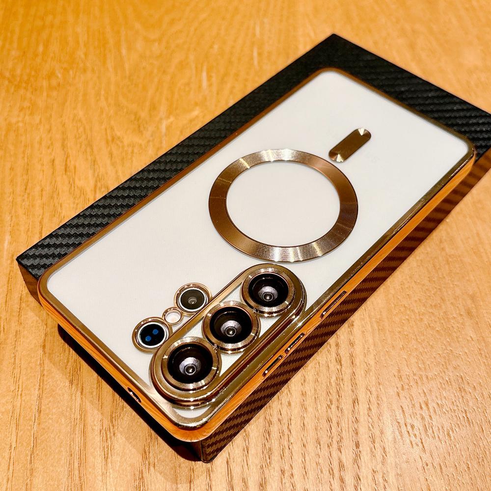 KEYSION Magnetic Plating Transparent Case for MagSafe for Samsung Galaxy S26 Ultra 5G S26+ Shockproof Lens Protector Phone Cover