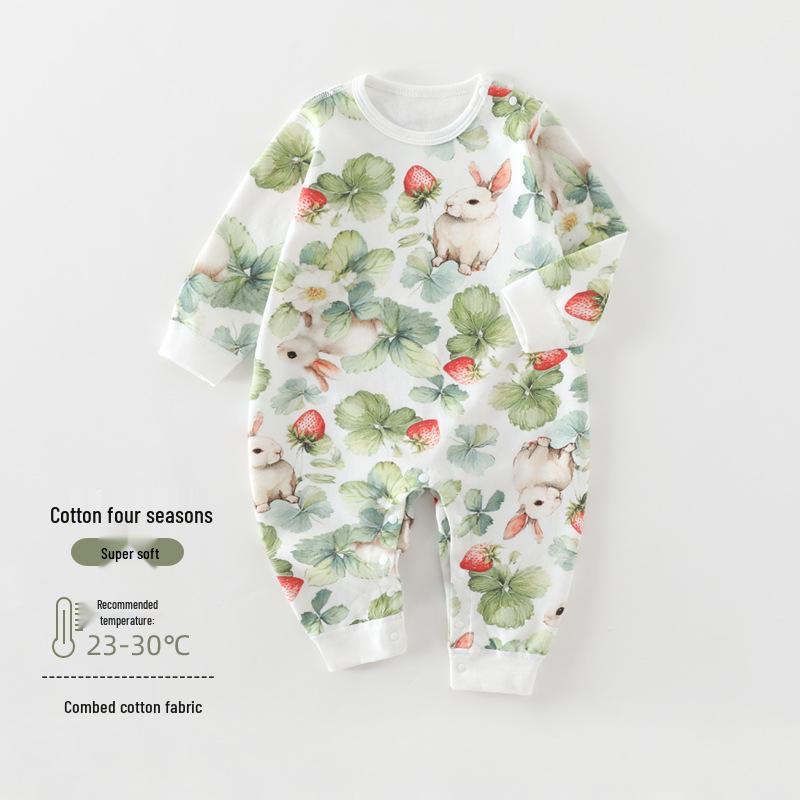 Pure Cotton Baby Jumpsuit: Boneless Newborn Bodysuit, Pullover Crawling Outfit