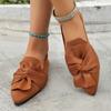 Fashion 2025 Spring and Autumn Pointed Head Flat Single Shoes 2025 New Large Size Knitted Slip Breathable Solid Color Shoes Casual Flats