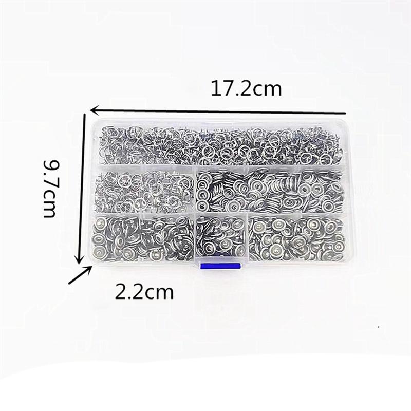 M-Modern-200Pcs 9.5Mm Sewing Concealed Buttons-Prong Ring Press Studs Snap Fasteners Clip Pliers DIY Clothes Five Claw Buckle Ki