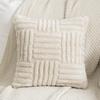Solid Flannel Throw Pillow Cover 44x44 Cm Woven Soft Square Couch Bedroom Cushion Pillowcase for Sofa Bed Car Chair Home Textile