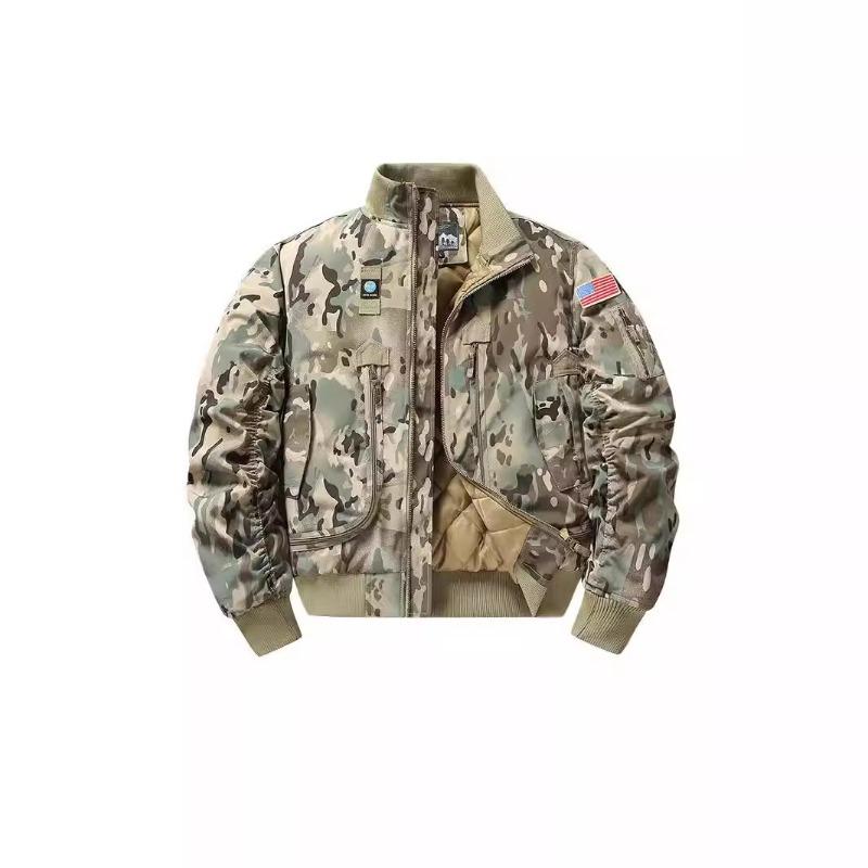 New Jackets, Padded and Thickened Workwear, Air Force Loose Plus Size Casual Jackets, Baseball Uniforms, Camouflage Trendy Cotton Suits