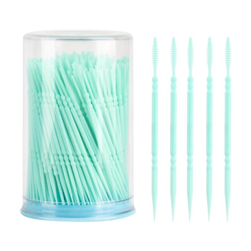 Safe Toothpicks Two Head Design Fin Tip  Tooth Cleaners For Dental Care Travel Friendly Plastic Cleaning Tool 1pc