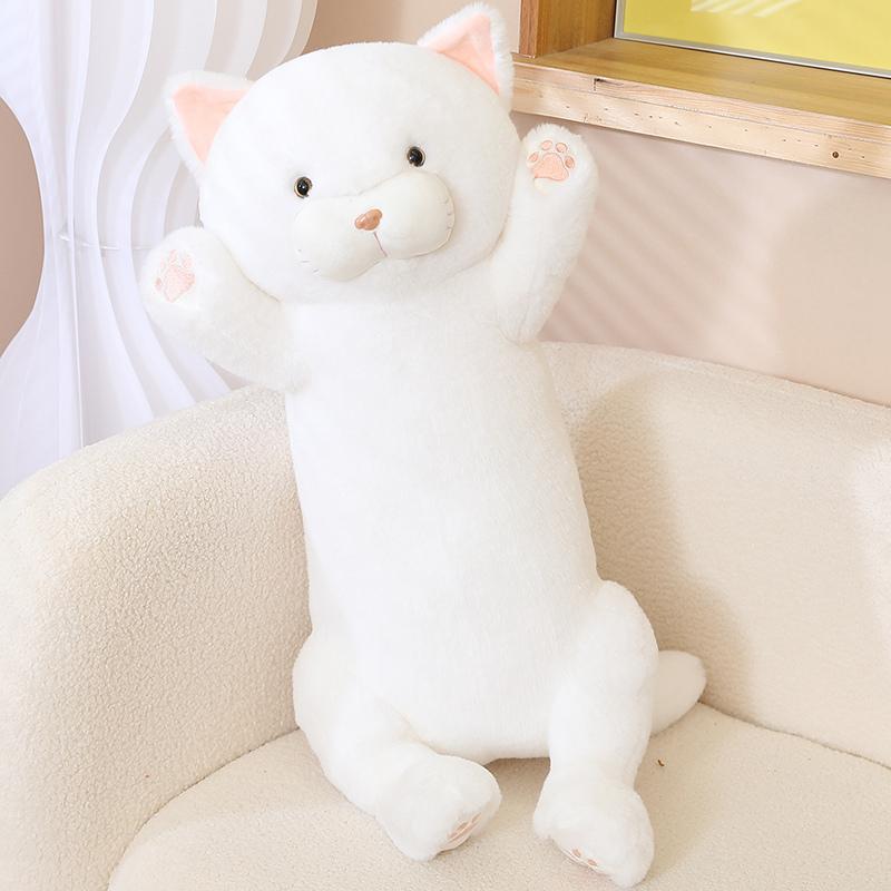 Hot Soft Cute Cat Pillow Plush Doll Filled Animal Pillow Black Cats Plush Toy Nap Sleep Pillow Leg  Office Chair Home Decor
