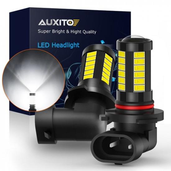AUXITO 9005 HB3 LED Combo Fog Light Bulbs Kit Extremely White 6000K 1700LM New