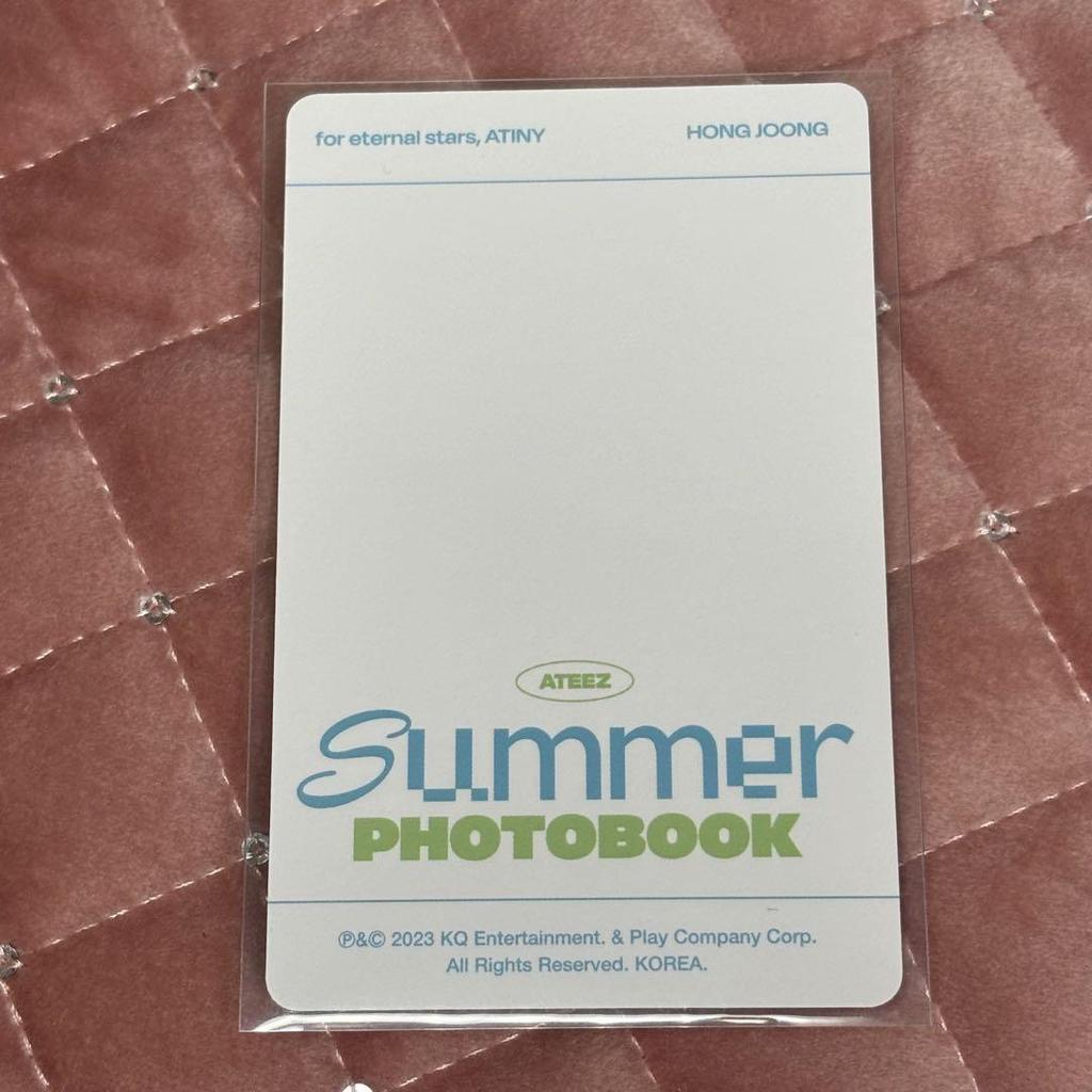 [USED] ATEEZ Yuno Summer Photo Book Summer Trading Card