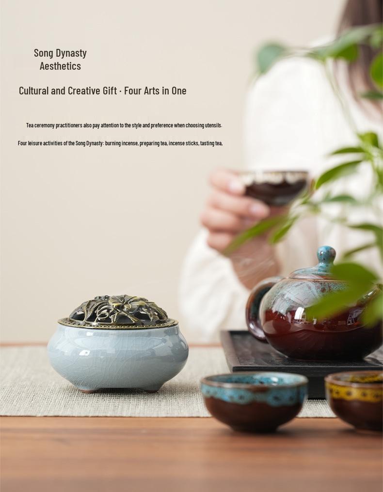 Guochao Palace Museum Cultural Kung Fu Tea Set Souvenir Gift Box for Clients & Employees
