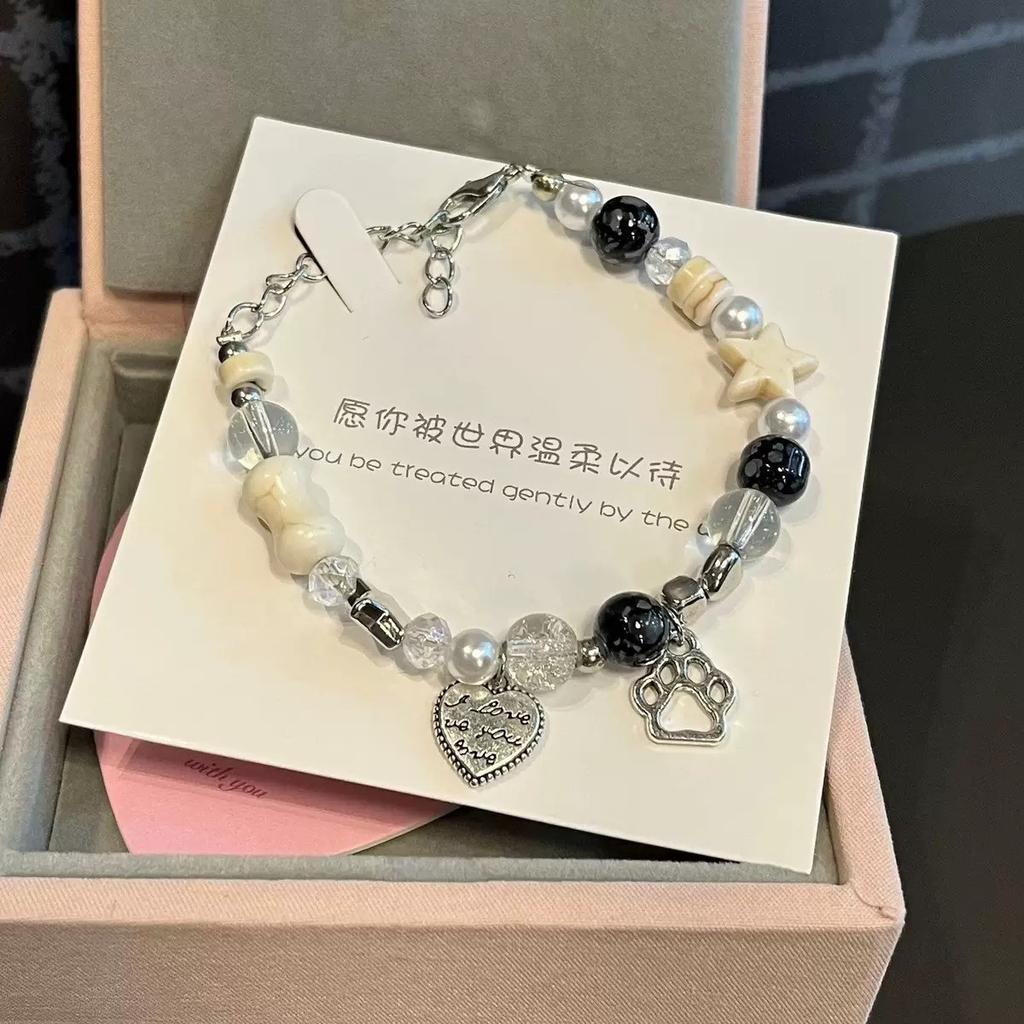 Qi Yu Impression Bracelet Niche high-value fringed fishtail bracelet beads come from deep space