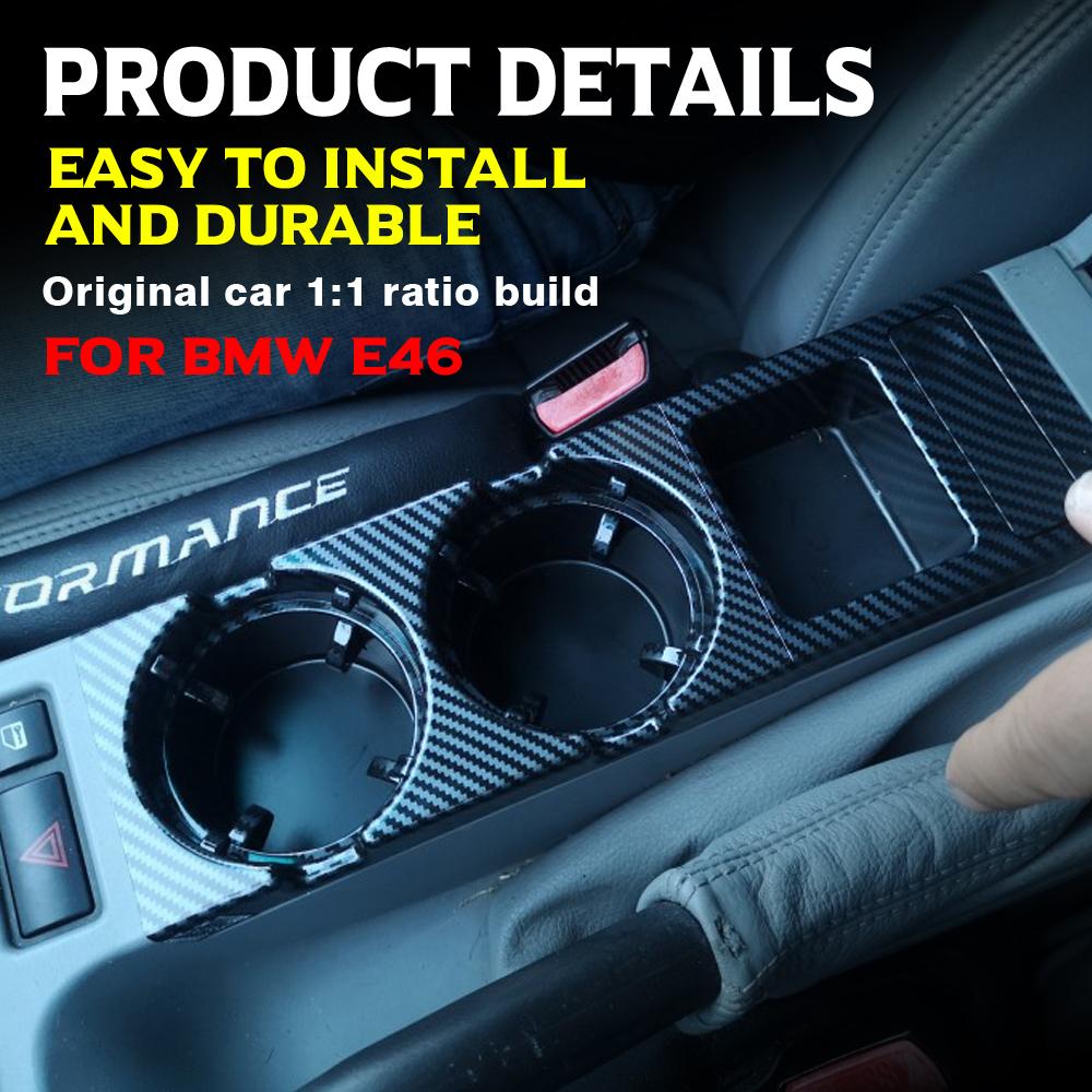 Nowy podwójny otwór Car Styling przedni środkowy schowek na deskę rozdzielczą moneta + uchwyt na kubek do BMW serii E46 1999-2006 51168217953