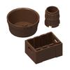 Cross-Border Building Block Parts: Compatible Wooden Barrel & Tub Box (64951, 30150)