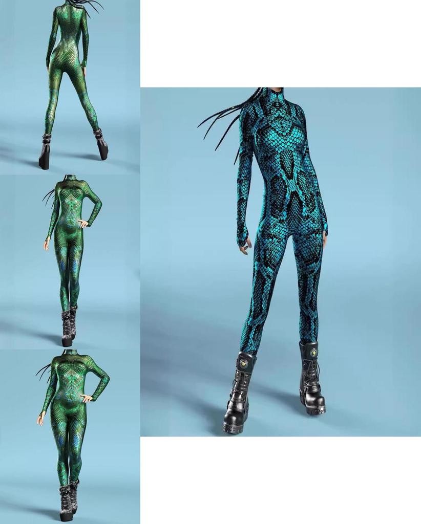 Halloween Adult Cosplay Jumpsuit With 3d Digital Print For Costume Party And Role Play