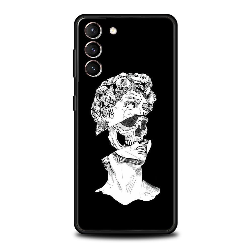 Moon Tarot Cat Aesthetic Soft Phone Case For Samsung Galaxy S23 S22 S21 S20 FE Ultra 5G S10 S10E S9 S8 Plus 10 20 Cover Bumper