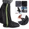 Waterproof Shoe Covers 1Pair Reusable Non-Slip Snow Rain Boot Shoe Covers with Zipper and Reflector Rain Gear for Hiking Fishing