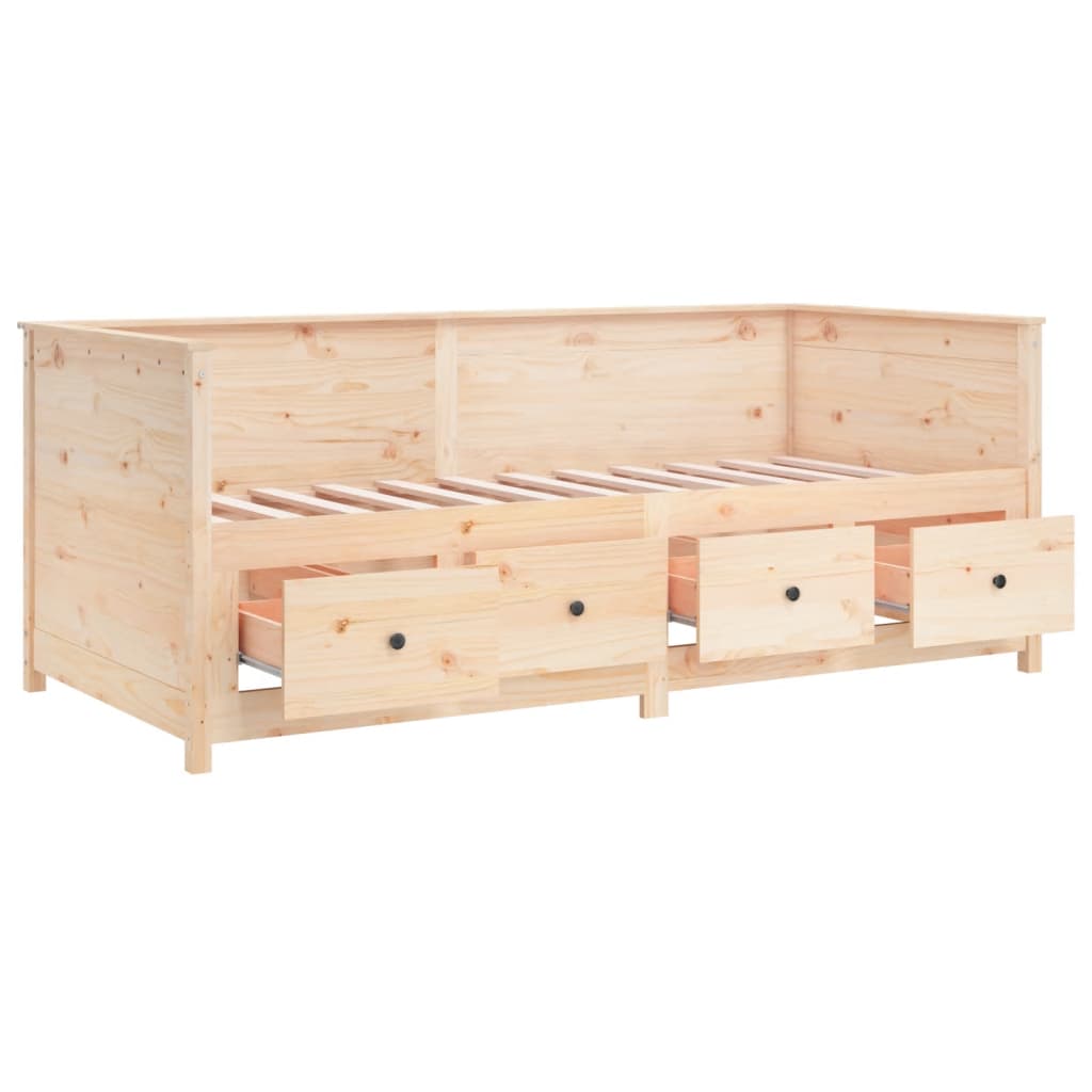 Daybed without Mattress 75 x 190 cm Solid Pine Wood