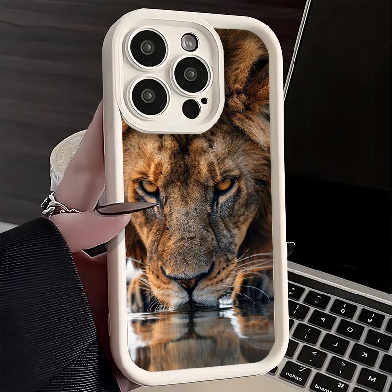 Lion Male Man King Phone Case for iPhone 16 17 Air 16E 15 Pro Max 14 Plus 13 12 Mini Capa Soft Shell Silicone Funda