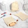 5/10Pcs Natural Cotton Linen Foaming Soap Bags Linen-cotton Exfoliating Soap Saver Bag with Mesh Cleaning Tool