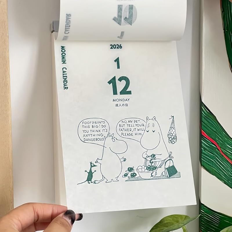 [2026 - Japan Exclusive] Moomin Comic Daily Calendar, Wall-Mounted, 365 Days, Postcard Size, Flip-Over, Study Schedule Management, Student Exam
