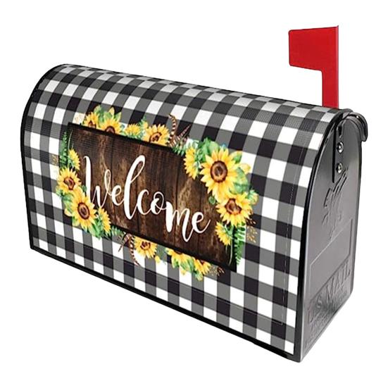 Mailbox Cover Spring Summer Floral Birds Mailbox Wrap Letter Post Box Cover Wrap Decoration for Outside Garden Yard Home Decor