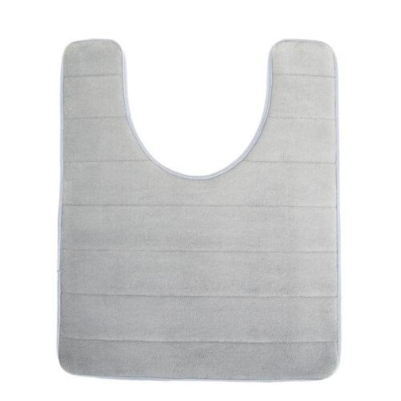 

1 шт. U нескользящий впитывающий ковер для раковины, коврик для унитаза, напольный коврик, мягкий коврик Syf серый