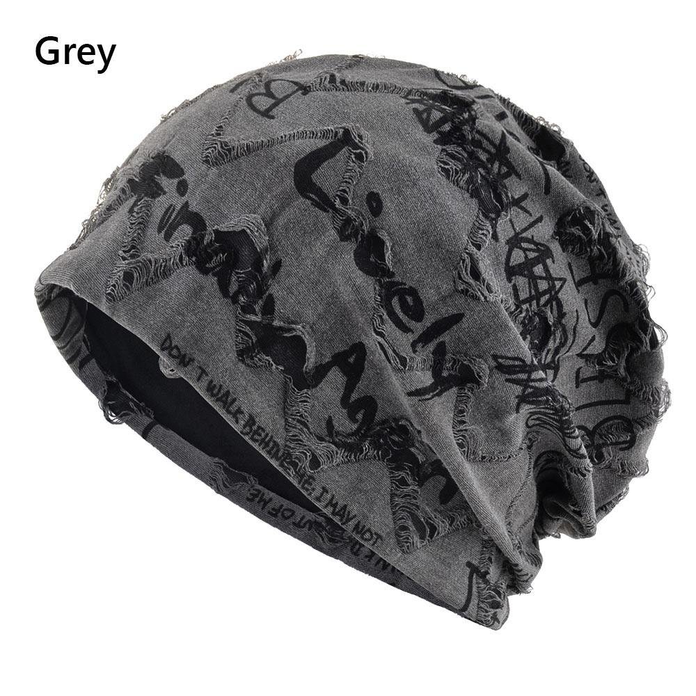 Thin Bonnet Letter Print Beanie Loose Style Hip Hop Beanies Fashion Pullover Hat  Unisex Wear