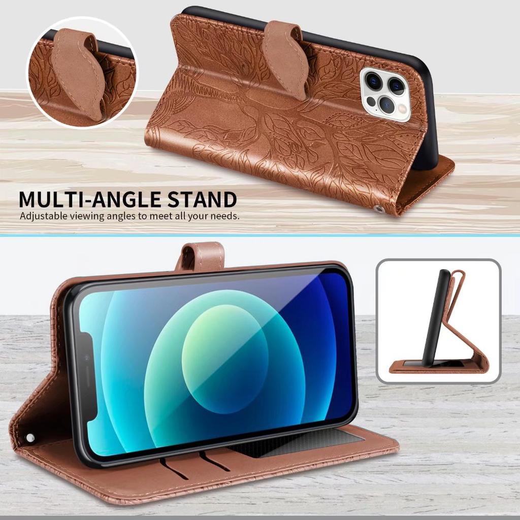 3D Art Tree Leather Phone Wallet Case Book For Xiaomi 13T,Redmi Note 13 12 11 10 9 Pro 5G 13C 12C 12S 11S 10S 9A Card Flip Cover