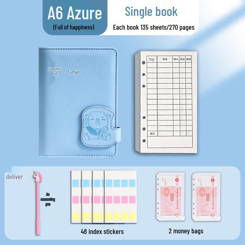 A6 Family & Student Financial Planner: Income & Expenditure Notebook, Loose-Leaf Ledger, Receipt Holder, Money Storage Album