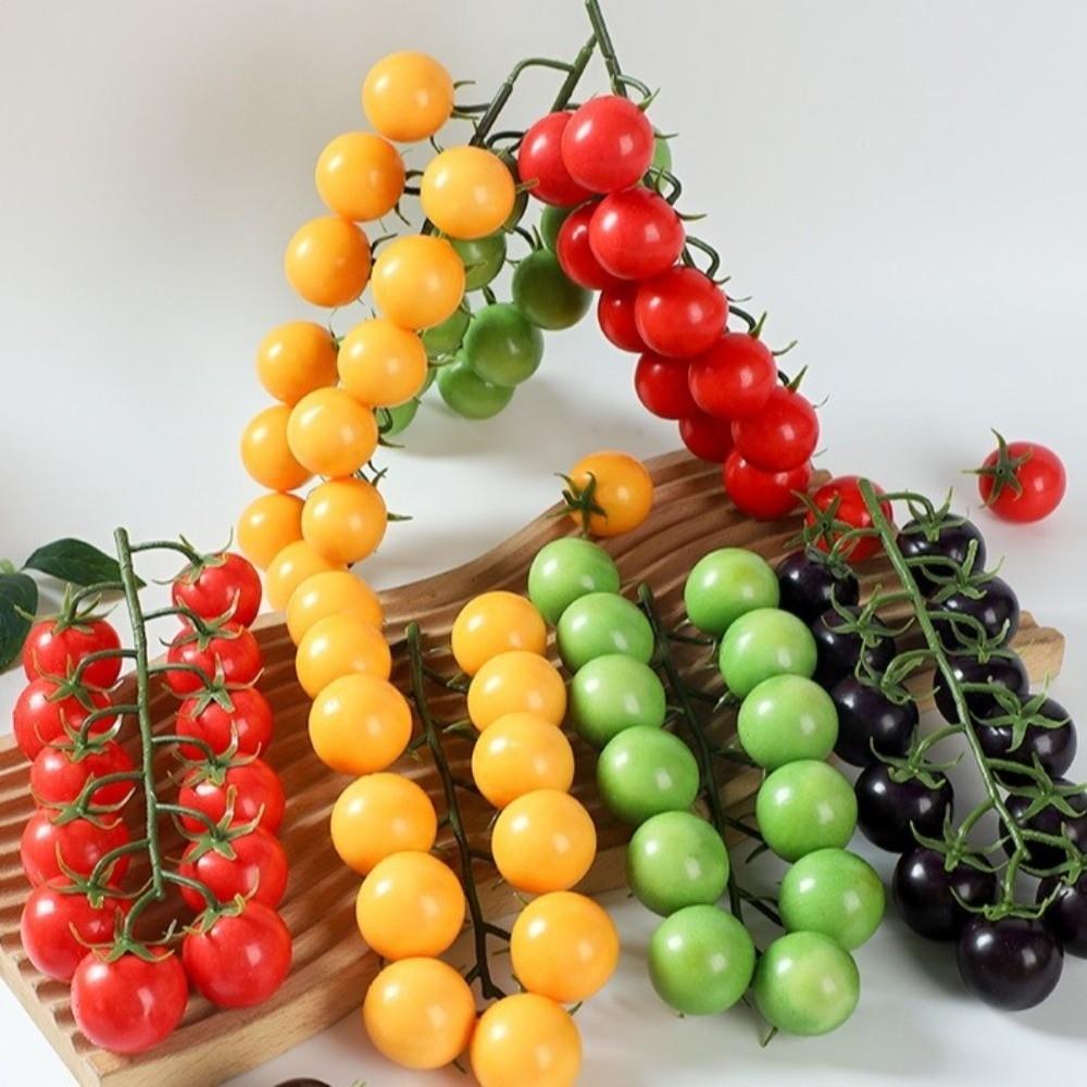 Foam Artificial Tomatoes String Hanging Farmhouse Simulation Tomatoes Model Lifelike Handicrafts Tomatoes Ornament