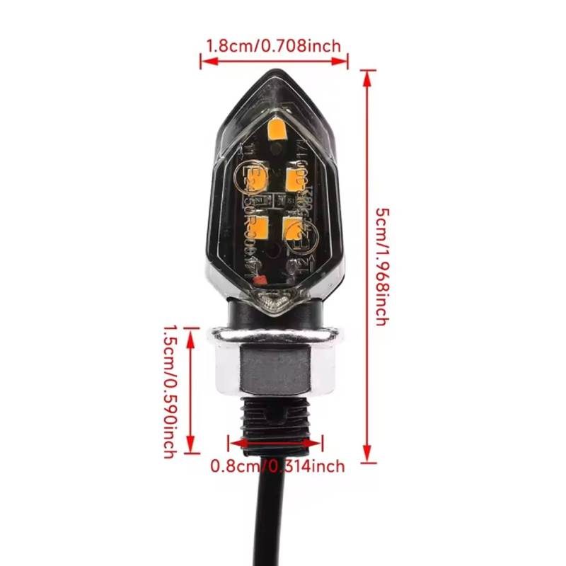 2/4pcs LED Turn Signal Light Super Bright Motorcycle Mini Universal Led Motorbike Lampe Amber Blinker LED Indicators Light