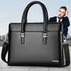 Men's PU leather handbag large capacity business laptop briefcase commuter crossbody bag high quality shoulder computer bag