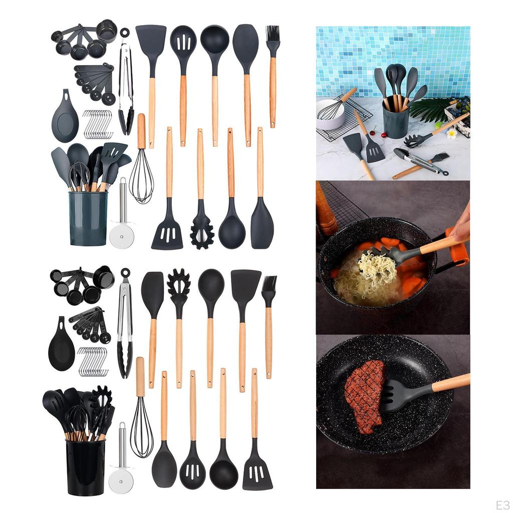 35 Pieces Multifunctional Kitchen Gadgets Cookware Set Whisk with Holder for Professionals