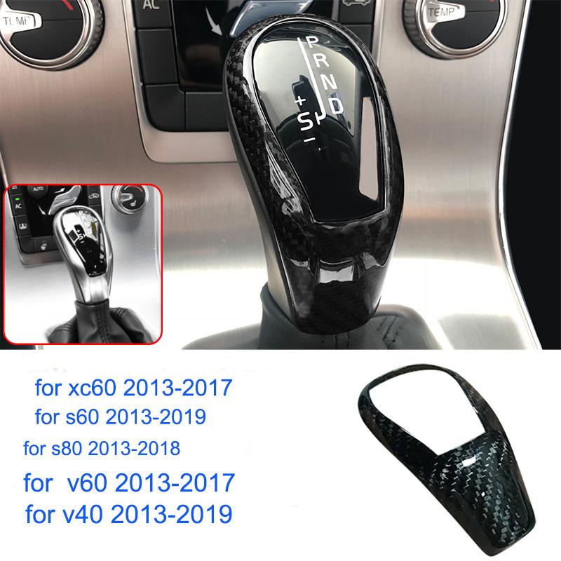 for volvo S60 XC60 V60 V40 S80 S90 XC90 V90 carbon fiber pattern gear stick gear set gear handle car Accessories