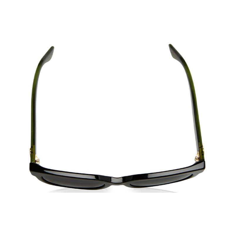 GUCCI Simple Red and Green Webbing Square Frame Polycarbonate Round Sunglasses Unisex