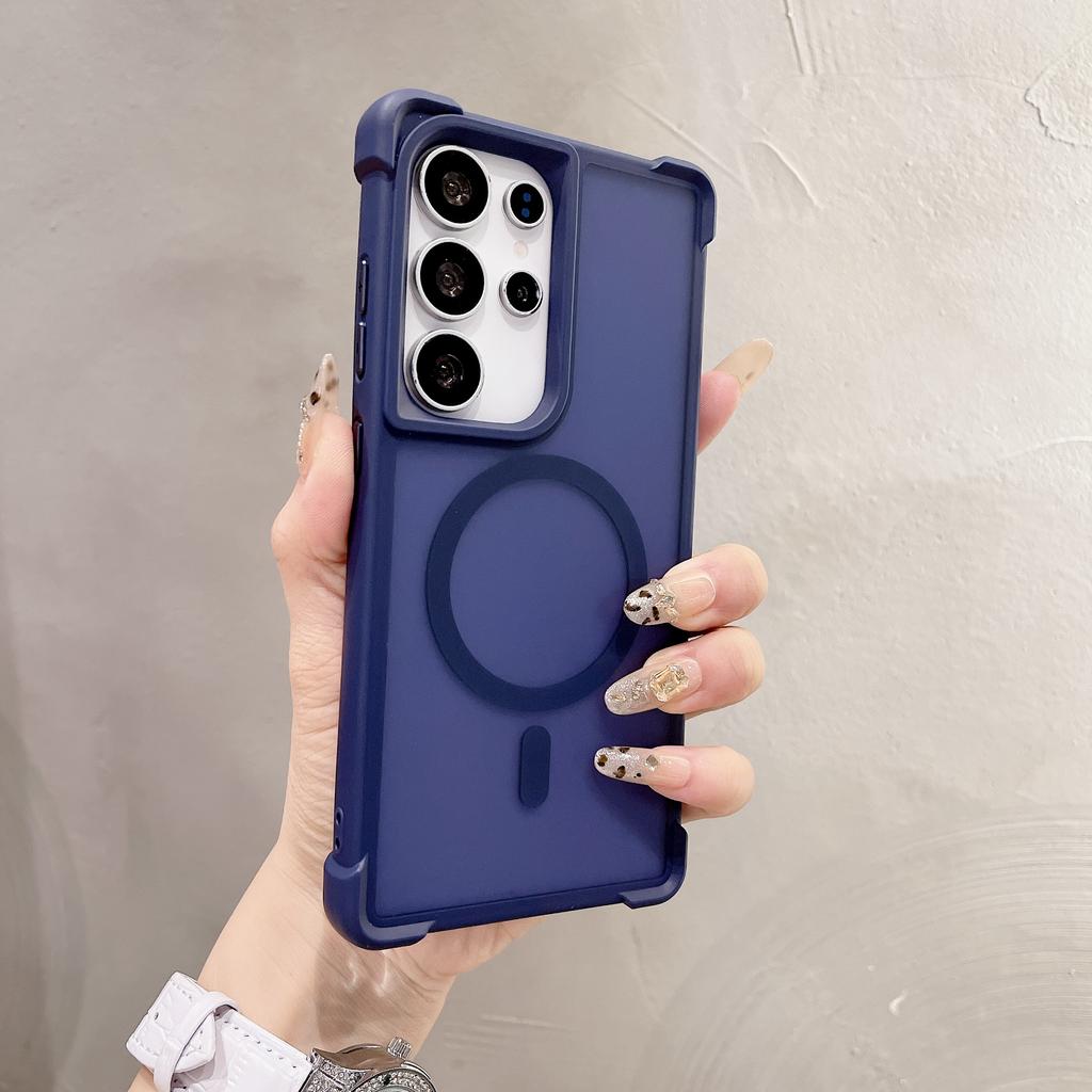 For Shockproof Armor Translucent Case For Samsung Galaxy S26 S2 S24 S23 Ultra Plus Magnetic Wireless Charge Matte Cover