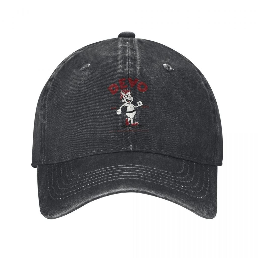 Devo Rot Weiß Print Retro Print Denim Hut Leichte Unisex Hüte Baseballkappe Für Unisex