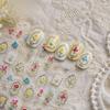 Rose Flower Nail Art Stickers Lace Nail Decals Cute Manicure Decal  DIY Nails