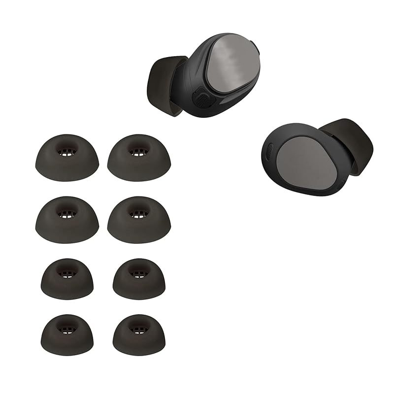 

kwmobile 8x ear tips Jabra Elite 10 / E10 compatible earpiece - for replacement 4 sizes set silicon earphone cap
