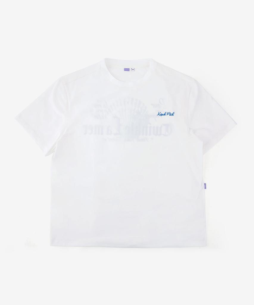 Kichipichi La Mer Clam Semi-Overfit Sorona Short Sleeve T-Shirt Off-White (Kf2Lts001)