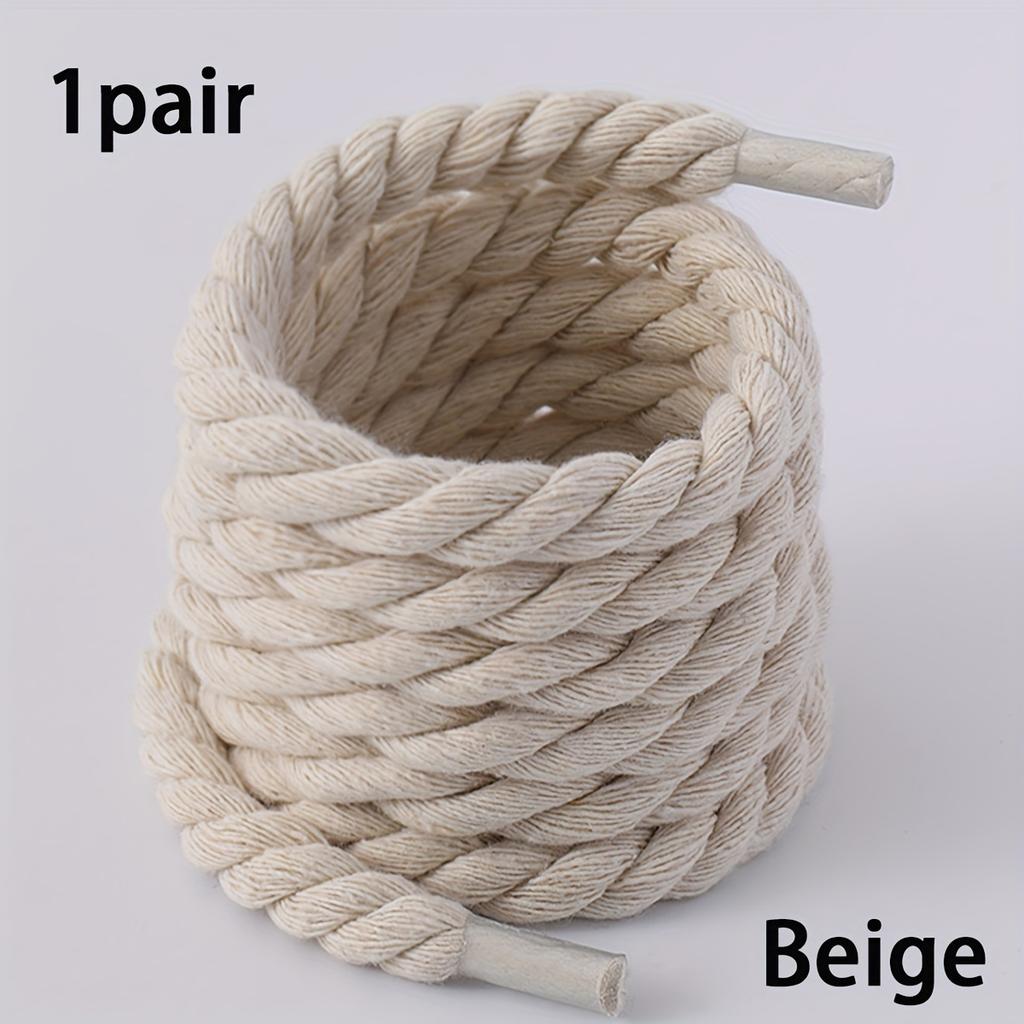 Handmade Braided Shoelaces - Durable and Thick Canvas Shoe Accessories for Lightweight Footwear