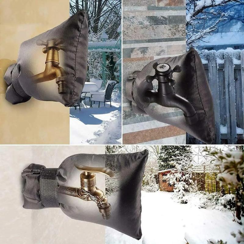 Outdoor Faucet Covers For Winter Freeze Protection, 2 Packs Faucet Insulation Cover Socks, Hose Bib Covers For Winter (15X20Cm)