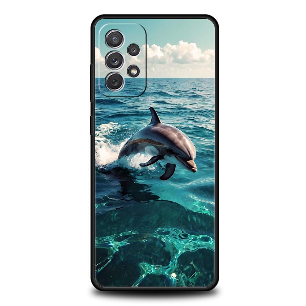 Phone Case For Samsung A15 A13 A35 A55 A51 A71 A41 A31 A21S A03S A05 A17 A23 A25 A33 A53 A73 5G A07 4G Cover Cartoon Cute Fish
