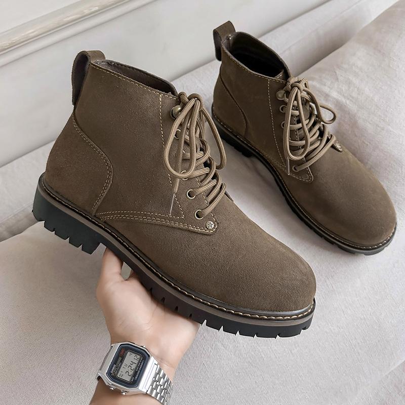 Martin Boots Men's 2025 Autumn and Winter Velvet Thickened Warm Young Men's Leisure Trend British Tooling Boots