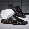 Fashion Summer Men Slippers Genuine  Breathable Clogs Sandals Beach Classics Leather Slides Outdoor Flip Flops Men Shoe